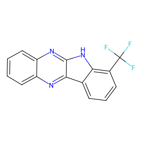 7-(trifluoromethyl)-6H-indolo[2,3-b]quinoxaline structure