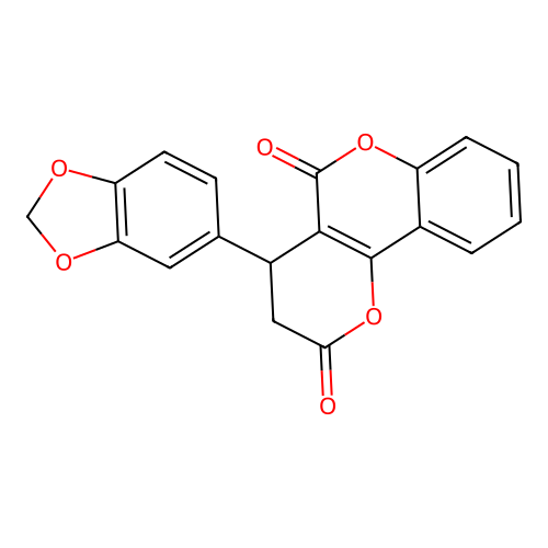 4-(1,3-benzodioxol-5-yl)-3,4-dihydro-2H,5H-pyrano[3,2-c]chromene-2,5-dione structure