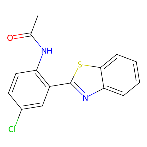 N-[2-(1,3-benzothiazol-2-yl)-4-chlorophenyl]acetamide structure