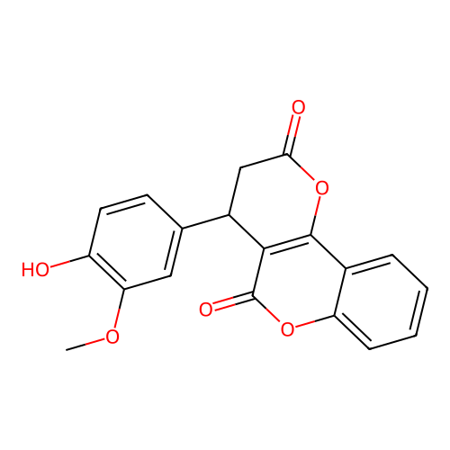 4-(4-Hydroxy-3-methoxyphenyl)-3,4-dihydropyrano[3,2-c]chromene-2,5-dione structure