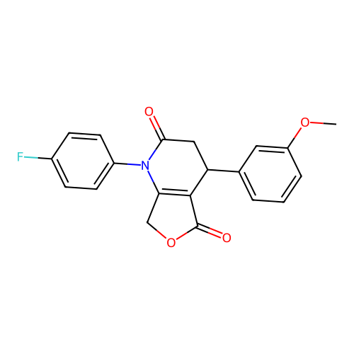 1-(4-fluorophenyl)-4-(3-methoxyphenyl)-4,7-dihydrofuro[3,4-b]pyridine-2,5(1H,3H)-dione structure