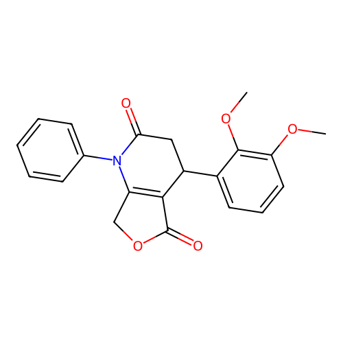4-(2,3-dimethoxyphenyl)-1-phenyl-4,7-dihydrofuro[3,4-b]pyridine-2,5(1H,3H)-dione structure