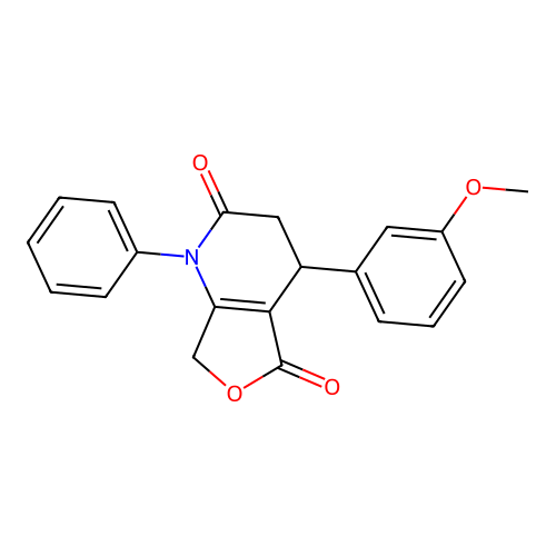 4-(3-methoxyphenyl)-1-phenyl-4,7-dihydrofuro[3,4-b]pyridine-2,5(1H,3H)-dione structure