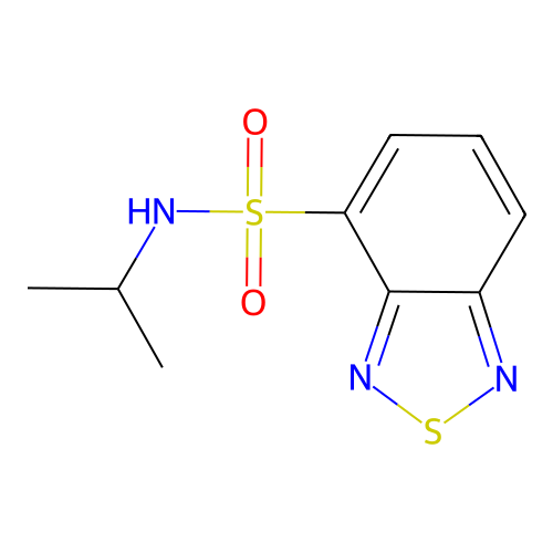 N-isopropyl-2,1,3-benzothiadiazole-4-sulfonamide structure