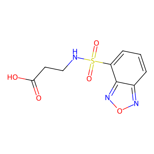 Propionic acid, 3-(benzo[1,2,5]oxadiazole-4-sulfonylamino)- structure