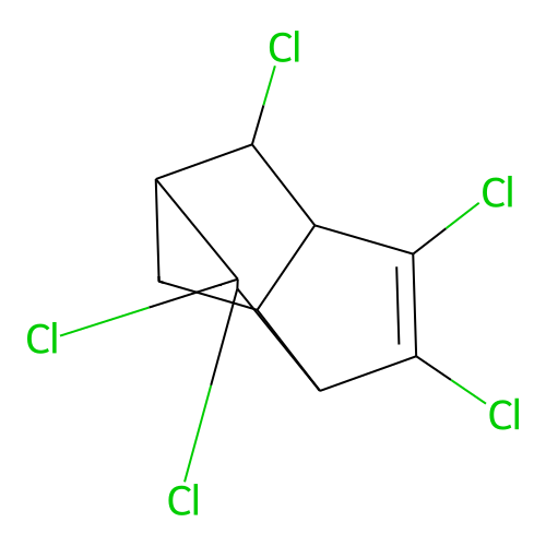 1,6-Methano-1H-indene, 2,3,4,5,8-pentachloro-3a,6,7,7a-tetrahydro- structure