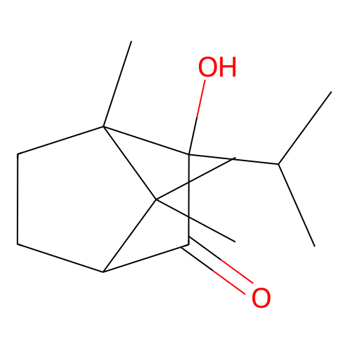 Bicyclo[2.2.1]heptan-2-one, 3-hydroxy-4,7,7-trimethyl-3-(1-methylethyl)- structure