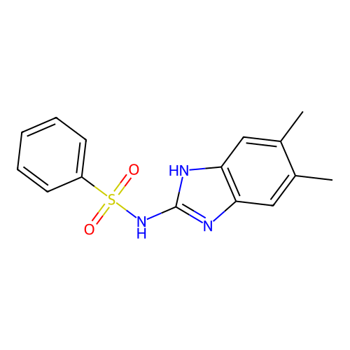 N-(5,6-dimethyl-1H-benzimidazol-2-yl)benzenesulfonamide structure