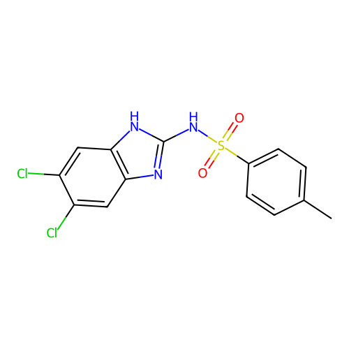 N-(5,6-dichloro-1H-benzimidazol-2-yl)-4-methylbenzenesulfonamide structure