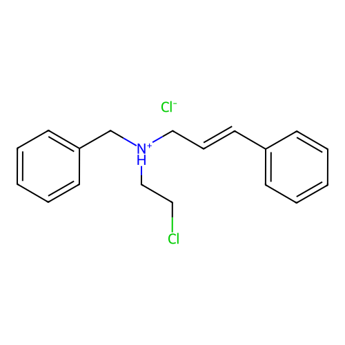 Benzylamine, N-(2-chloroethyl)-N-(3-phenylallyl)-, hydrochloride structure