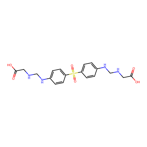 2,2'-[sulfonylbis(benzene-4,1-diyliminomethanediylimino)]diacetic acid(non-preferred name) structure