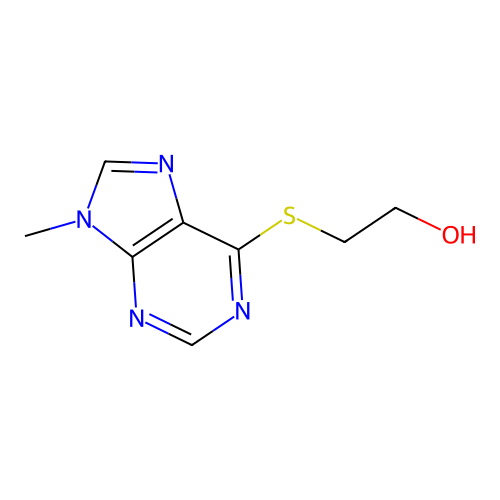 2-(9-Methylpurin-6-yl)sulfanylethanol structure