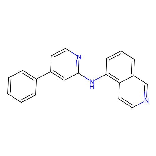 N-(4-phenyl-2-pyridinyl)-5-isoquinolinamine structure