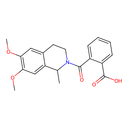 2-(6,7-Dimethoxy-1-methyl-1,2,3,4-tetrahydroisoquinoline-2-carbonyl)benzoic acid structure