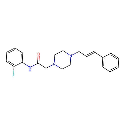 N-(2-fluorophenyl)-2-[4-[(E)-3-phenylprop-2-enyl]piperazin-1-yl]acetamide structure