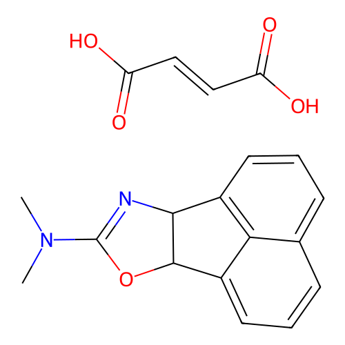 Acenaphth(1,2-d)oxazole, 6b,9a-dihydro-8-(dimethylamino)-, maleate structure