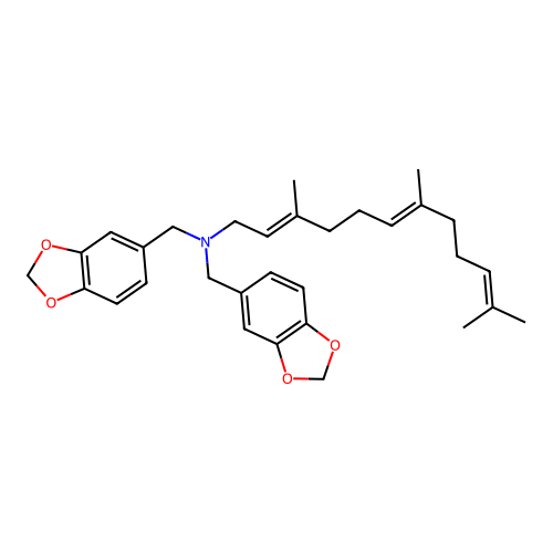 Benzylamine, N-(3,7,11-trimethyl-2,6,10-dodecatrienyl)bis(3,4-methylenedioxy- structure