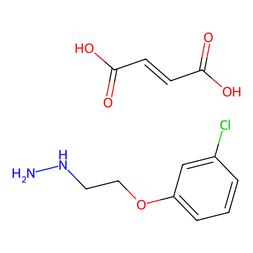 Hydrazine, (2-(m-chlorophenoxy)ethyl)-, maleate structure