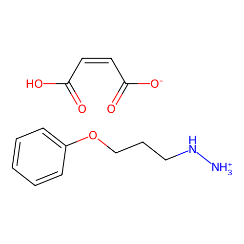 Hydrazine, (3-phenoxypropyl)-, (2Z)-2-butenedioate (1:1) structure