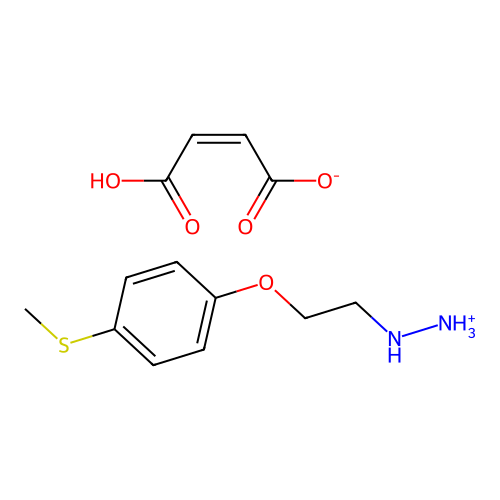 Hydrazine, (2-(p-methylthiophenoxy)ethyl)-, maleate structure