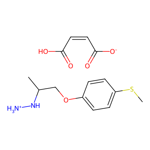 Hydrazine, (1-(p-methylthiophenoxymethyl)ethyl)-, maleate structure
