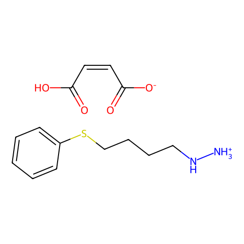 Hydrazine, (4-phenylthiobutyl)-, maleate structure