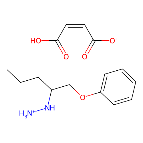 Hydrazine, ((1-phenoxymethyl)butyl)-, maleate structure