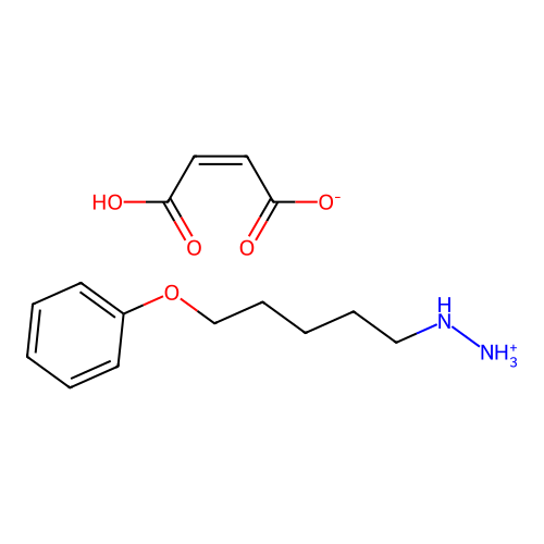 Hydrazine, (5-phenoxypentyl)-, maleate structure