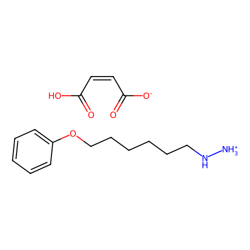 Hydrazine, (6-phenoxyhexyl)-, maleate structure