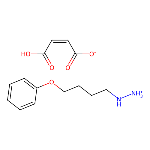 Hydrazine, (4-phenoxybutyl)-, maleate structure