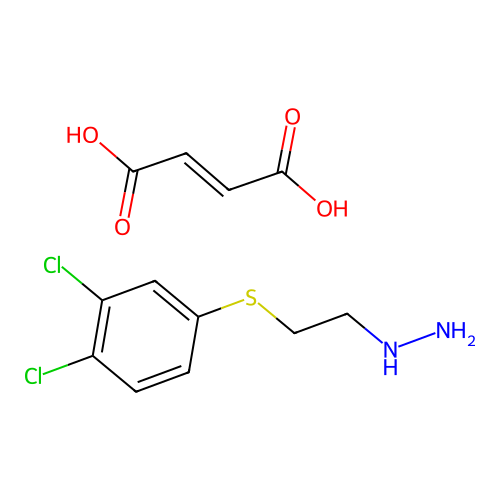 Hydrazine, (2-(3,4-dichlorophenylthio)ethyl)-, maleate structure