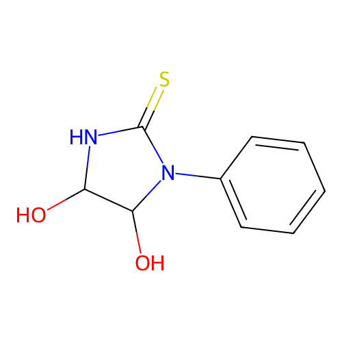 4,5-Dihydroxy-1-phenylimidazolidine-2-thione structure