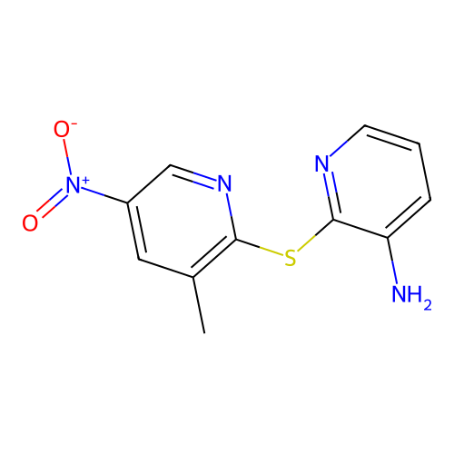 2-[(3-Amino-2-pyridinyl)sulfanyl]-5-nitro-3-methylpyridine structure