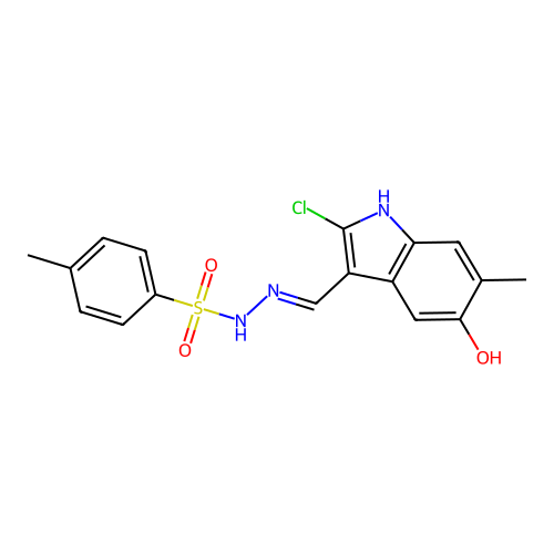 N'-[(Z)-(2-chloro-5-hydroxy-6-methylindol-3-ylidene)methyl]- structure