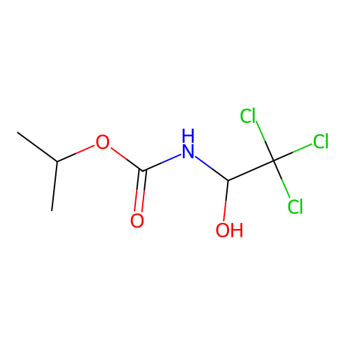 Isopropyl 2,2,2-trichloro-1-hydroxyethylcarbamate structure