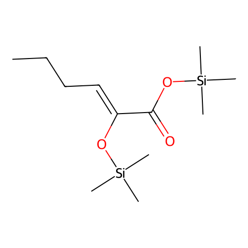 Trimethylsilyl 2-trimethylsilyloxyhex-2-enoate structure