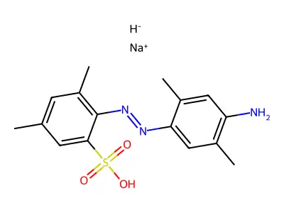 Sodium 4-((4-amino-2,5-xylyl)azo)-m-xylene-5-sulphonate structure