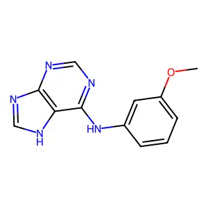 N-(3-methoxyphenyl)-5H-purin-6-amine structure
