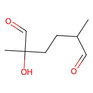 2-Hydroxy-2,5-dimethylhexanedial structure