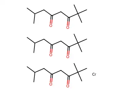 Chromium;tris(2,2,7-trimethyloctane-3,5-dione) structure