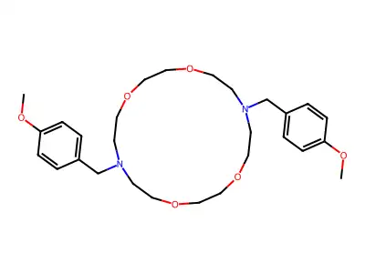 7,16-Bis(4-methoxybenzyl)-1,4,10,13-tetraoxa-7,16-diazacyclooctadecane structure