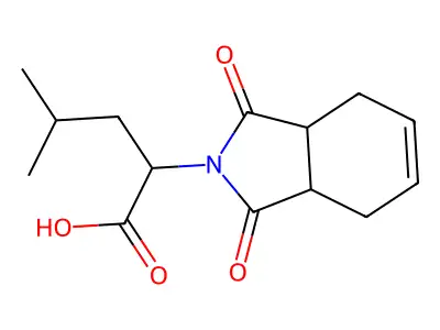 2-(1,3-Dioxo-1,3,3a,4,7,7a-hexahydro-isoindol-2-yl)-4-methyl-pentanoic acid structure