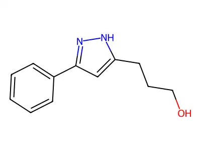3-(3-phenyl-1H-pyrazol-5-yl)propan-1-ol structure