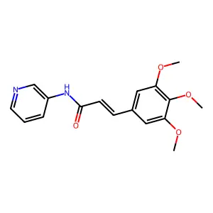 (E)-N-pyridin-3-yl-3-(3,4,5-trimethoxyphenyl)prop-2-enamide structure
