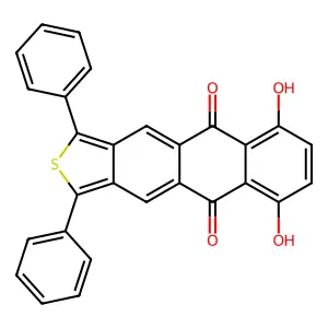 6,9-Dihydroxy-1,3-diphenylnaphtho[2,3-f][2]benzothiole-5,10-dione structure