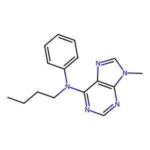 n-Butyl-9-methyl-n-phenyl-9h-purin-6-amine structure