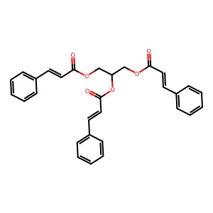 Propane-1,2,3-triyl tris(3-phenylprop-2-enoate) structure