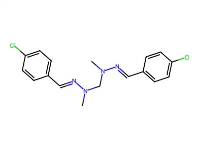 N,N'-bis[(4-chlorophenyl)methylideneamino]-N,N'-dimethylmethanediamine structure