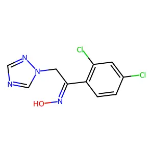 Ethanone, 1-(2,4-dichlorophenyl)-2-(1H-1,2,4-triazol-1-yl)-, oxime structure