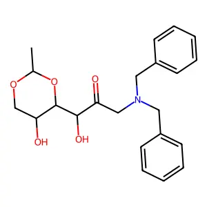 3-(Dibenzylamino)-1-hydroxy-1-(5-hydroxy-2-methyl-1,3-dioxan-4-yl)propan-2-one structure